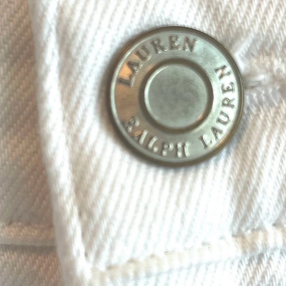 NWT Lauren Ralph Lauren White Jean Shorts Size 8 - Picture 4 of 5